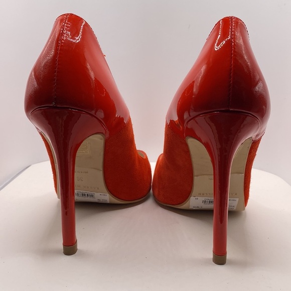 Karen Millen Orange Suede Heels - Picture 9 of 11